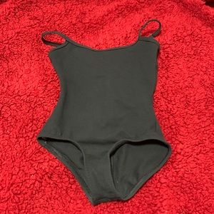 Girl black leotard
